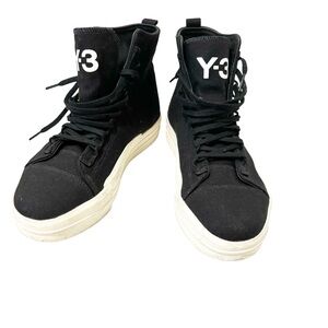 Y-3 Yoshi Yamamoto high-top black sneakers Women's US 5.5